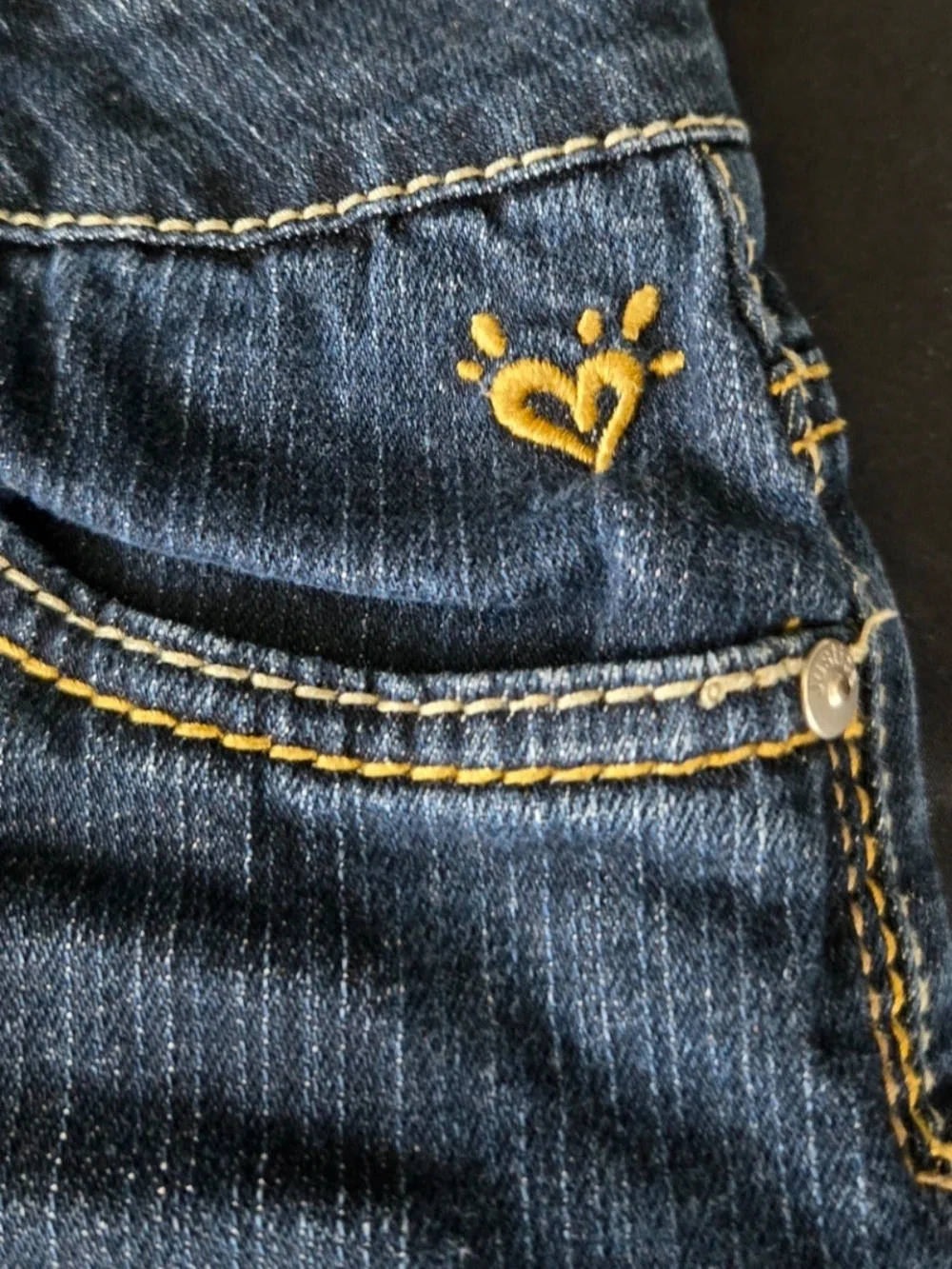 Girls Dark Blue Denim Skort with Contrast Stitching #23